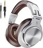 OneOdio Casque Audio Filaire, Fusion A71 Casque Audio Studio, Casque DJ, Casque de Monitoring Compatible Smartphone PC Synthétiseur Guitare Piano Tablette (Argenté)