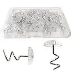 Twist Pins with Clear Heads, Ideas Bedskirt Pins for Holds Bedskirts, Drapes, Slipcovers and Other Fabric and Materials Securely in Place(Pack of 50)