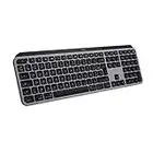 Logitech MX Keys for Mac – Clavier rétroéclairé sans fil avancé, Bluetooth, USB-C, compatible MacBook Pro, MacBook Air, iMac, iPad, construction métallique, Clavier AZERTY