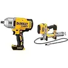 DEWALT 20V MAX Cordless Grease Gun, Tool Only (DCGG571B) and 20V MAX* XR Cordless Impact Wrench with Detent Anvil, 1/2" Tool Only (DCF899B)