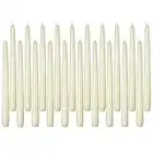 10 Inch Ivory Taper Candles Unscented Dripless Dinner Candlesticks for Wedding Party Home - 8 Hour Burn Time, 20 Packs