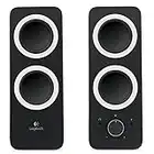 Logitech Multimedia Speakers Z200 with Stereo Sound for Multiple Devices, Rich Stereo Sound with Adjustable Bass, Easy Controls - 980-000800 - Black (Renewed)