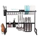 Neo Over Sink Kitchen Shelf Organiser Dish Drainer Drying Rack Utensils Holder (65cm)