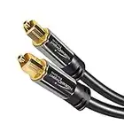 TOSLINK cable, optical audio cable – 15 feet fiber optic cable for soundbars (TOSLINK to TOSLINK, digital S/PDIF cable, stereo systems/amplifiers/amps, home cinema, Xbox One/PS5) – CableDirect