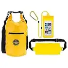 Captain Bob Waterproof bags for camping Waterproof drybags for kayak - 10L Dry Bag with 4 Bonuses! - Yellow