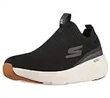 Skechers mens Gorun Elevate - Athletic Slip-on Workout Running Shoe With Cushioning Sneaker, Black/White, 11 US