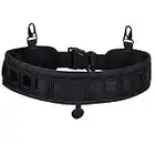 HUNTVP® Cinturone Molle Cintura Tattica Militare Imbottita per Softair Caccia Outdoor Trekking, Nero