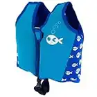 SwimBest Swim Vest - Swim Jacket/Buoyancy Aid with Safety Strap for ages up to 7 years old with Removeable Floats (Blue Fish, Small)