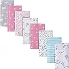 Gerber Unisex-Baby 8-Pack Flannel Burp Cloths, Clouds, 20" x 14