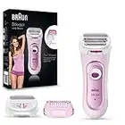 Braun Silk-épil Rasoio Elettrico Donna, Depilatore Donna con Cavo a Corrente, Rifinitore e Sistema Esfoliante 3in1 con 2 Accessori, LS5-360 Rosa