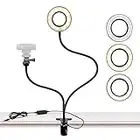 Webcam Light Stand for Live Stream, Selfie Ring Light with Webcam Mount for Logitech C925e, C922x, C930e,C922,C930,C920,C615,Brio 4K