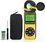 Kethvoz Luxmètre Numérique Photomètre 300 000 Lux Light Intensity Meter avec Tête Rotative à 270º pour Photographie Plante Éclairage Luminosité Balance 881E