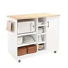 SoBuy FKW105-WN Carro de Cocina Carrito de Servir Multiusos Mueble para microondas 127 x 48 x 94 cm ES