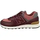 New Balance Zapatillas de hombre Low ML 574, Burgundy Castlerock Ml574px2, 45.5 EU