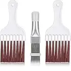 3 Pieces Air Conditioner Condenser Fin Cleaning Brush, Stainless Steel Air Conditioner Fin Cleaner, Refrigerator Coil Cleaning Whisk Brush