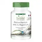 Fairvital | Calcium prime avec du magnésium - set pour pendant 3 mois - Fortement dosé - 180 capsules - avec de la poudre de coquille d'huître