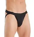 2(X)IST Men's Air Luxe Jock Strap Underwear, Black, Large