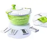 Arquiel 7 in 1 Multifunzione 4L Centrifuga per Insalata Taglia Verdure Lavainsalata Asciuga Insalata para Secar y Lavar Verduras