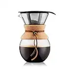 Bodum 11571 109 1L Pour Over Coffee Maker with Permanent Filter, Layered, Transparent