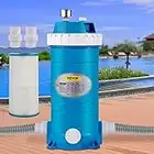 VEVOR Pool Cartridge Filter, 50Sq. Ft Filter Area Inground, Above Ground Swimming System w/Polyester Cartridge,Corrosion-Proof,Auto Pressure Relieve,2 Unions Included