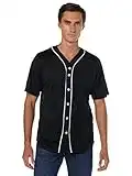 URBAN CLASSICS Giacca Uomo Baseball Estiva, Cassacca da Baseball Traspirante, Giacca Sportiva con Bottoni a Pressione, Colore nero/bianco, Taglia S