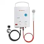 Camplux 5L 1.32 GPM Portable Outdoor Tankless Propane Water Heater