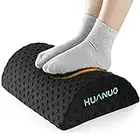 HUANUO Foot Rest, Foot Stool, Under Desk Footrest with Velvet & Mesh Covers for Travel, Home, Office