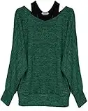 Van Der Rich ® - Pull 2 Pièces Séparés (Pull et Débardeur) - Femme (L, Vert Pull)