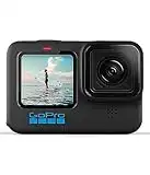 GoPro HERO10 Black - Cámara de acción a prueba de agua con LCD frontal y pantallas traseras táctiles, video 5.3K60 Ultra HD, fotos de 23MP, transmisión en vivo de 1080p, cámara web, estabilización