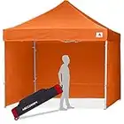 ABCCANOPY 10x10 Gazebo Pop UpOutdoor Canopy Tent 10x10 Gazebo Pop Up Party Tent Wedding Instant Shelter with Elegant Church, Bonus Carrying Case/Bag (3x3M, orange)