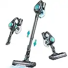 Voweek Cordless Vacuum Cleaner, Lightweight Stick Vacuum Cleaner with Powerful Suction, Detachable Battery, Self-Standing, 1.3L Dust Cup, 4 in 1 Handheld Vacuum for Home Hard Floor Carpet Pet Hair