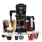 Ninja CFP301 DualBrew Pro Specialty 12-Cup Drip Maker with Glass Carafe, Single-Serve Grounds, compatible with K-Cup pods, with 4 Brew Styles, Frother & Separate Hot Water System, Black