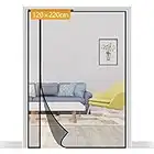 Yotache Side Opening Magnetic Screen Door 120 x 220 cm, Reinforced Sewing Mosquito Net Curtain for Balcony, French, Sliding Glass Door