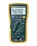 Fluke 115 Digital Multimeter, Measures AC/DC Voltage To 600 V and AC/DC Current to 10 A, Measures Resistance, Continuity, Frequency, and Capacitance, Includes Holster and Silicone Test Lead Set