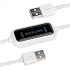 Salcar Cable USB para Transferencia de Datos de PC a PC/Data Link Cable/Conexión Directa de Alta Velocidad para Ordenadores y portátiles/Easy Copy per Windows 10/8.1/8/7/Vista/XP2000 (Blanco)