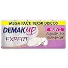 Demak'Up Expert 10x50 Discos de algodón desmaquillantes Ovales - Fibra de Algodón Natural sin Blanquear - 500 Discos de algodón