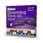 Roku Streaming Stick 4K 2021 Device HDR/D. Vision with Roku Voice Remote and TV Controls (Renewed)