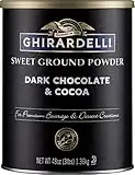 Ghirardelli Dark Chocolate & Cocoa - Sweet Ground Powder, 3lb Can