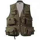 BASSDASH Versatile Men's Women's Fishing Photography Vest with Mesh Back 6 Sizes