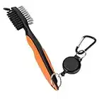 VIFERR Golf Club Brush, Nettoyant de Golf Groove Multifonctionnel 3 en 1 avec Outil de Nettoyage de Golf pour Mousqueton Zip-Line