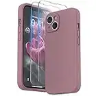 SURPHY Silicone Case Compatible with iPhone 14 Case 6.1 inch (2022), with Camera Protection Liquid Silicone Soft Gel Rubber Phone Case Cover with Microfiber Lining (Lilac Purple)