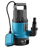 KATSU 400W Portable Submersible Pump for Clean and Dirty Water for Garden Pond, Pools, and Ditches + Float Switch