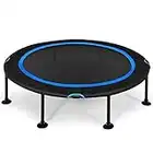 COSTWAY Mini Cama Elástica de φ120 cm Trampolín Fitness para Interior y Exterior para Niño y Adulto (Azul)