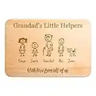 The Laser Engraving Company Family Name Wood Board - Personalised, New Home Gift, Engraved, Anniversary, Chopping Cutting Board, Family Plaque, Grandad, Family, Stick People