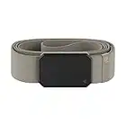 Groove Life Groove Belt Gun Metal/Flat Earth - Men's Stretch Nylon Belt with Magnetic Aluminum Buckle, Lifetime Coverage - X-Large (41-50")