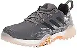 adidas Men's Codechaos Spikeless Golf Shoes, Grey Four/Core Black/Orange Rush, 8 UK