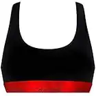 Calvin Klein Bralette De Algodón Moderno, Gala Negro/Rojo Gala Negro/Rojo S