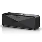 Bluetooth Speaker, Waterproof Portable Wireless Speaker V5.0 with Dual Drivers, Rich Bass, Built-in Mic,12 Hours Playtime, Handsfree Calling, TF Card Slot