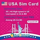 USA Prepaid SIM Card (Use T-Mobile network)|Unlimited 5G/4G Internet Data in USA (Hawaii included)+Unlimited low-speed Data in Canada and Mexico|Unlimited Calls and Texts among US, CA and MX (6 Days)