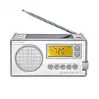 CCRadio Solar Wind-Up Portable Emergency Crank Digital Radio AM, FM, NOAA Weather & Alert, Built in LED Flashlight and Cellphone Charger, Battery Operated & Everyday Use by C. Crane